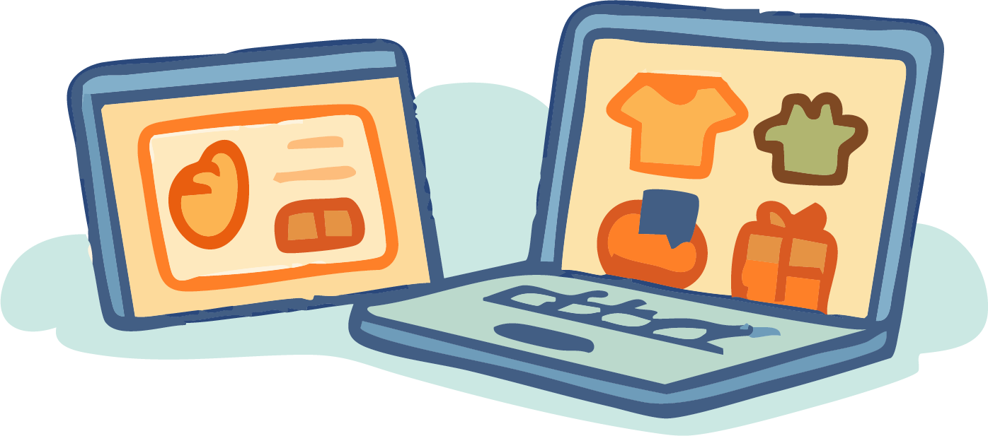 Notebook con la tienda online